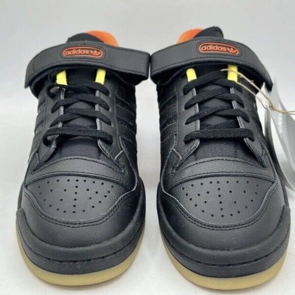 adidas Originals Men's Forum Low Classic Shoes Orange Black FZ5891 Size 10 - Picture 3 of 10